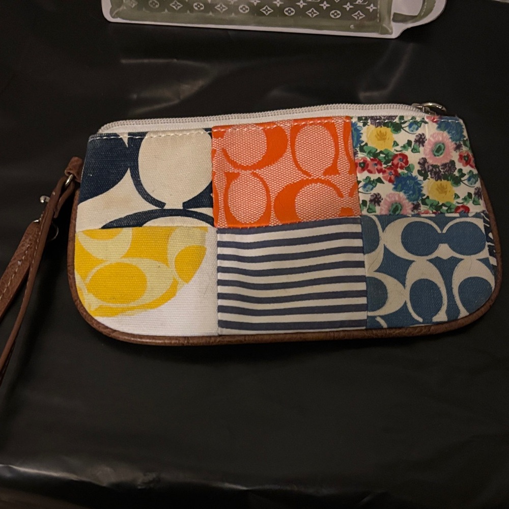 Coach Multicolor Patchwork Wristlet - image 1